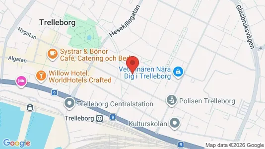 Bostadsrätter till salu i Trelleborg - kort over placeringen