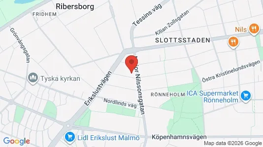 Lägenheter till salu i Malmö Centrum - kort over placeringen