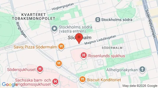 Lägenheter till salu i Södermalm - kort over placeringen