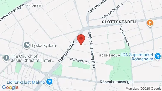 Lägenheter till salu i Malmö Centrum - kort over placeringen