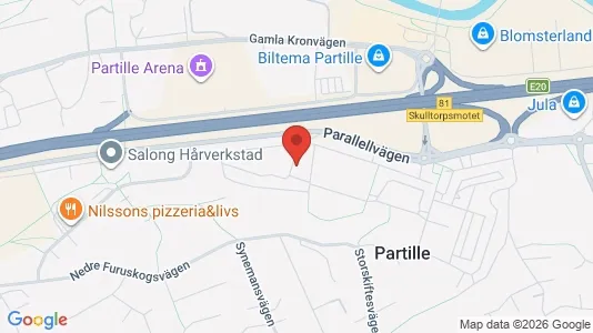 Bostadsrätter till salu i Partille - kort over placeringen