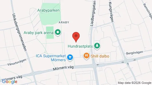Lägenheter att hyra i Växjö - kort over placeringen