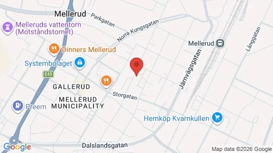 Lägenheter att hyra i Mellerud - kort over placeringen