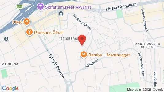 Lägenheter till salu i Göteborg Centrum - kort over placeringen