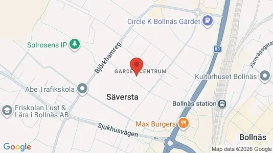 Bostadsrätter till salu i Bollnäs - kort over placeringen