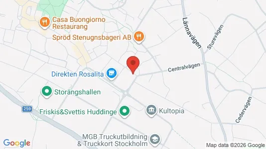 Lägenheter till salu i Huddinge - kort over placeringen