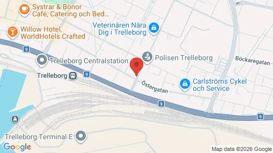 Lägenheter att hyra i Trelleborg - kort over placeringen
