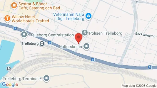 Lägenheter att hyra i Trelleborg - kort over placeringen