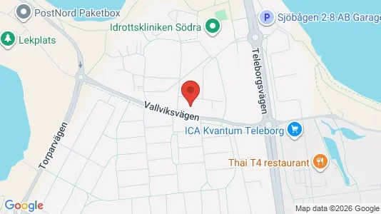 Bostadsrätter till salu i Växjö - kort over placeringen