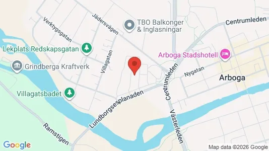 Lägenheter att hyra i Arboga - kort over placeringen