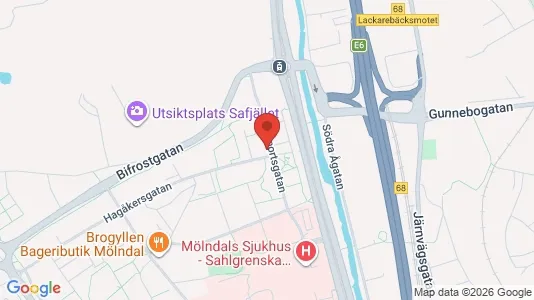 Lägenheter till salu i Mölndal - kort over placeringen