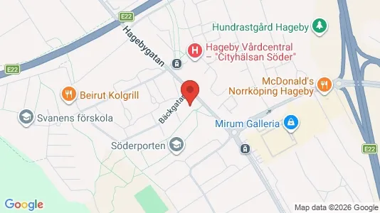 Lägenheter att hyra i Norrköping - kort over placeringen