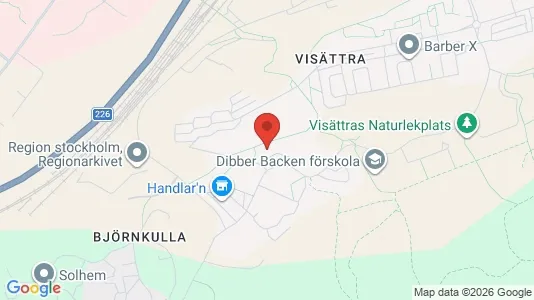 Lägenheter till salu i Huddinge - kort over placeringen