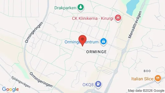 Lägenheter till salu i Nacka - kort over placeringen