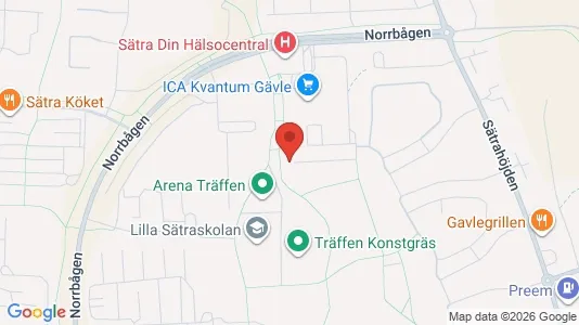 Lägenheter att hyra i Gävle - kort over placeringen