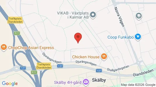 Lägenheter till salu i Kalmar - kort over placeringen
