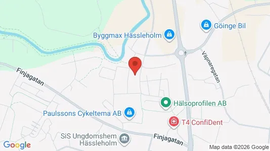 Bostadsrätter till salu i Hässleholm - kort over placeringen