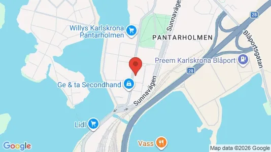 Bostadsrätter till salu i Karlskrona - kort over placeringen