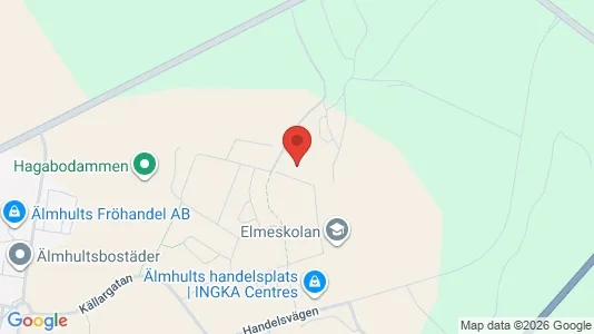 Bostadsrätter till salu i Älmhult - kort over placeringen