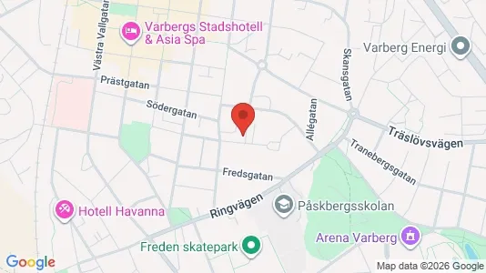 Lägenheter till salu i Varberg - kort over placeringen
