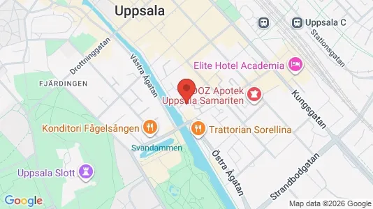 Lägenheter till salu i Uppsala - kort over placeringen