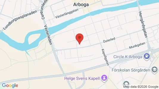 Lägenheter att hyra i Arboga - kort over placeringen