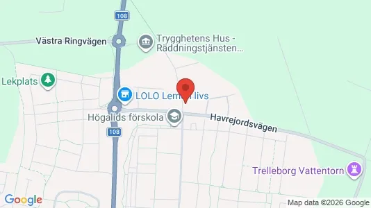 Lägenheter till salu i Trelleborg - kort over placeringen