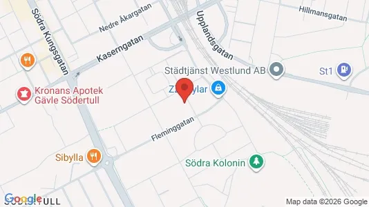 Lägenheter att hyra i Gävle - kort over placeringen