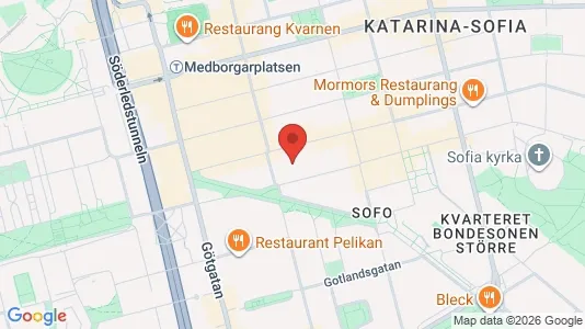 Lägenheter till salu i Södermalm - kort over placeringen