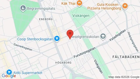 Bostadsrätter till salu i Helsingborg - kort over placeringen