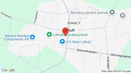 Lägenheter att hyra i Ljungby - kort over placeringen