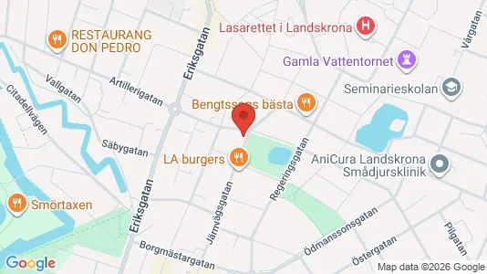 Lägenheter att hyra i Landskrona - kort over placeringen
