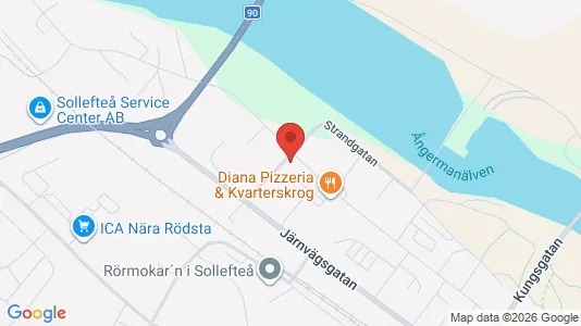 Bostadsrätter till salu i Sollefteå - kort over placeringen