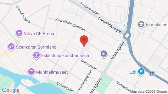 Bostadsrätter till salu i Eskilstuna - kort over placeringen