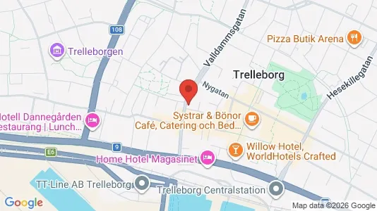 Lägenheter till salu i Trelleborg - kort over placeringen