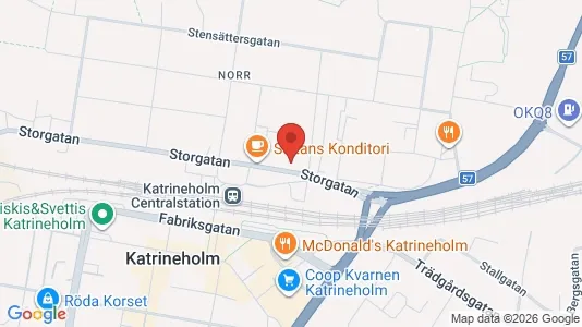 Bostadsrätter till salu i Katrineholm - kort over placeringen