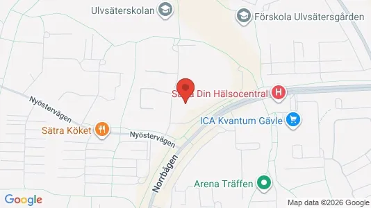 Lägenheter att hyra i Gävle - kort over placeringen