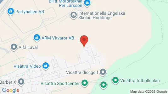 Lägenheter till salu i Huddinge - kort over placeringen