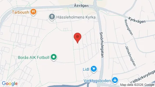 Lägenheter till salu i Borås - kort over placeringen
