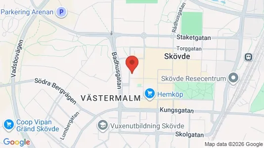 Lägenheter att hyra i Skövde - kort over placeringen
