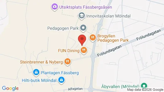 Lägenheter till salu i Mölndal - kort over placeringen