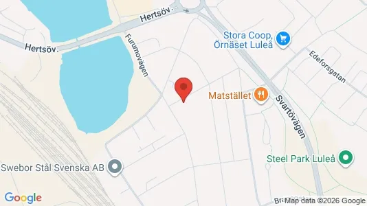 Lägenheter till salu i Luleå - kort over placeringen