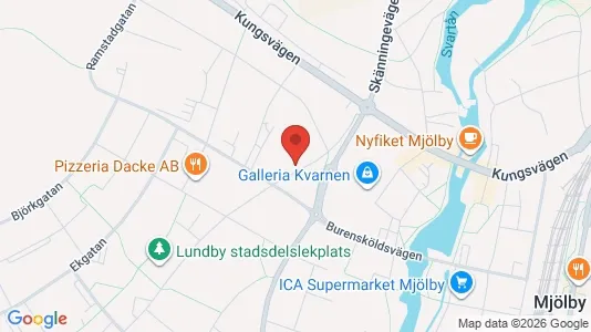 Lägenheter att hyra i Mjölby - kort over placeringen