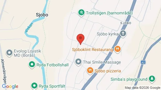 Lägenheter till salu i Borås - kort over placeringen