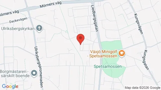 Lägenheter till salu i Växjö - kort over placeringen
