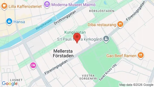 Lägenheter att hyra i Malmö Centrum - kort over placeringen