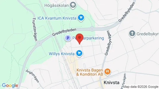 Bostadsrätter till salu i Knivsta - kort over placeringen