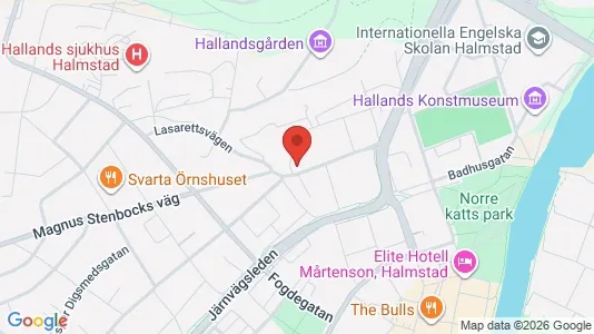 Lägenheter till salu i Halmstad - kort over placeringen