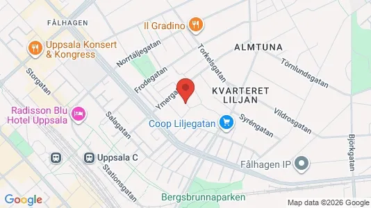 Lägenheter till salu i Uppsala - kort over placeringen