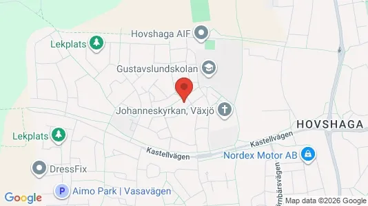 Lägenheter till salu i Växjö - kort over placeringen